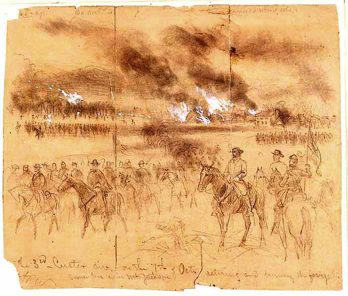 custer burning down shenandoah valley 1864 tlc0065