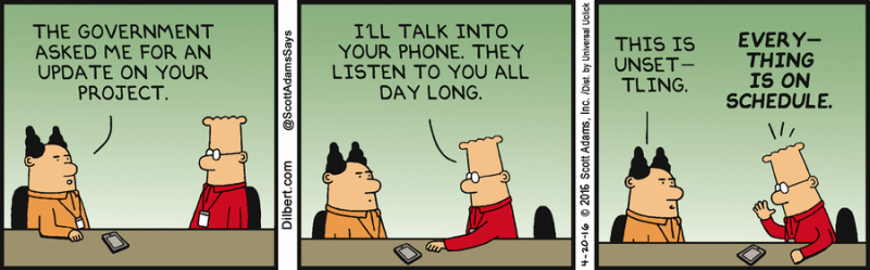 dilbert govt listens to your phone all day cartoon untitled