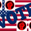 voting-with-fists-for-Democracy-vs-liberty-article-voting-image-blue-flag