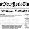 fraud 2020 election NYT banner front page headline