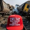 Trump Red Hat at Train Wreck Created by Grok for Bovard