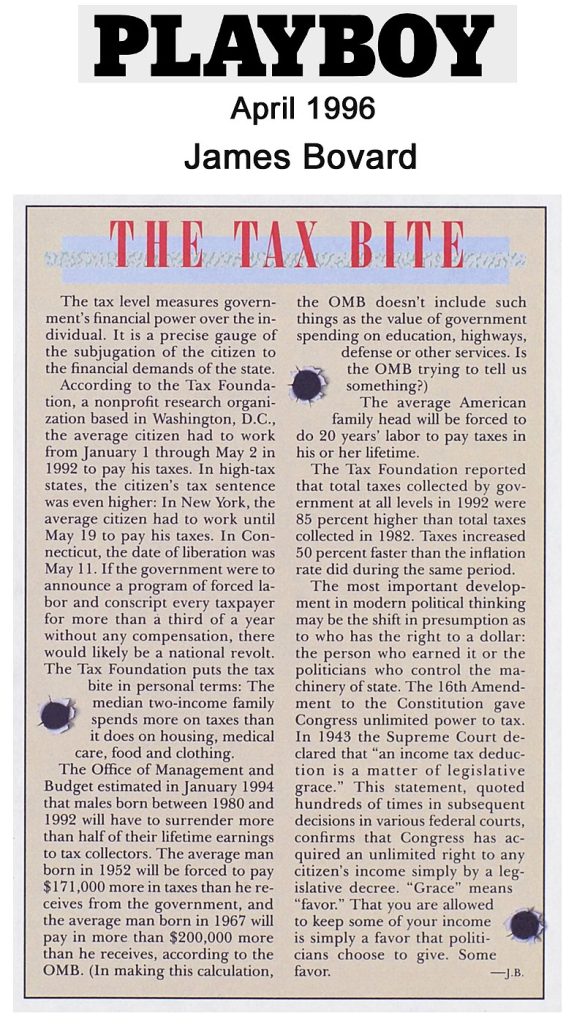 Playboy: IRS - Stand and Deliver (1996) - James Bovard